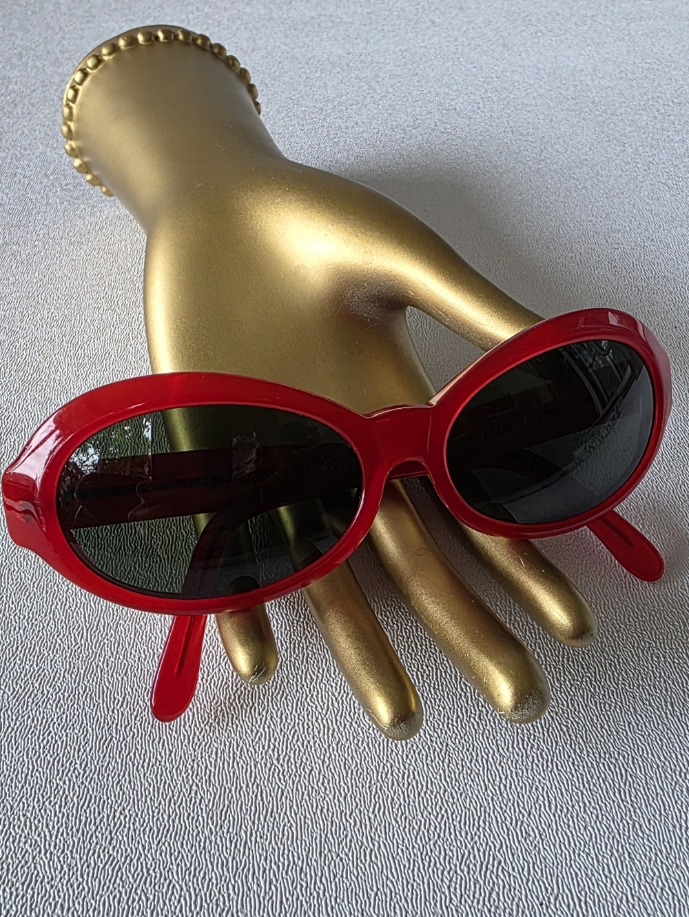Rare Lafont Paris Lugano Red Oval Sunglasses Vintage French Designer Acetate - Picture 2 of 13